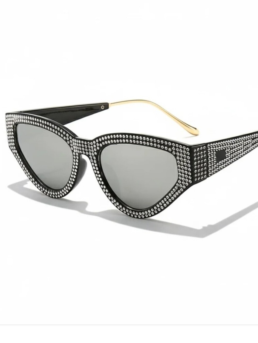 Little Venice Crystal-Embellished Mirrored Cat Eye Sunglasses